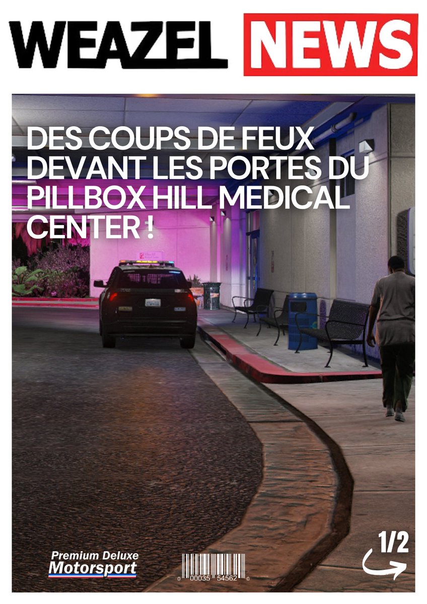 WZN_SA's tweet photo. 🟥 DES COUPS DE FEUX DEVANT LES PORTES DU PILLBOX HILL MEDICAL CENTER !

#WeazelNews #Choc #PillBoxMedicalCenter #PillBox #LosSantos #SanAndreas https://t.co/eoA97r30Sv