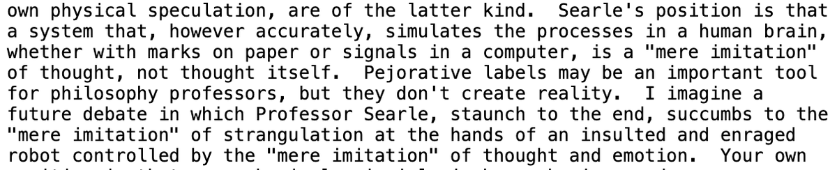 kagankans's tweet photo. @MattZeitlin at one point Hans Moravec was so annoyed by Searle he fantasized about a robot strangling him https://t.co/xQgEVZrXER