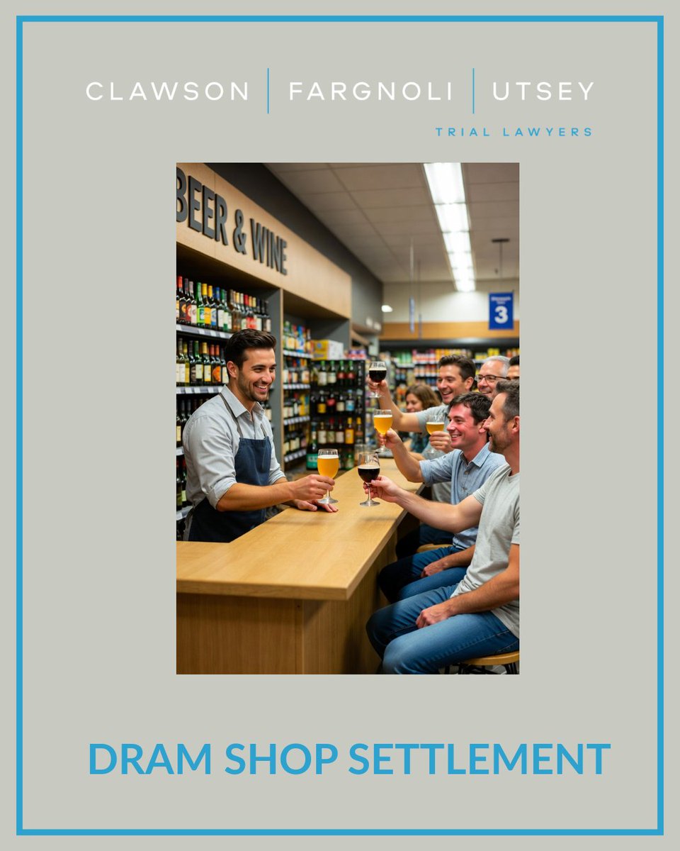 We recently settled a dram shop case against a grocery store bar and drunk driver for more than $1,165,000. Check out our FB, Insta, and Linkedin pages for details.