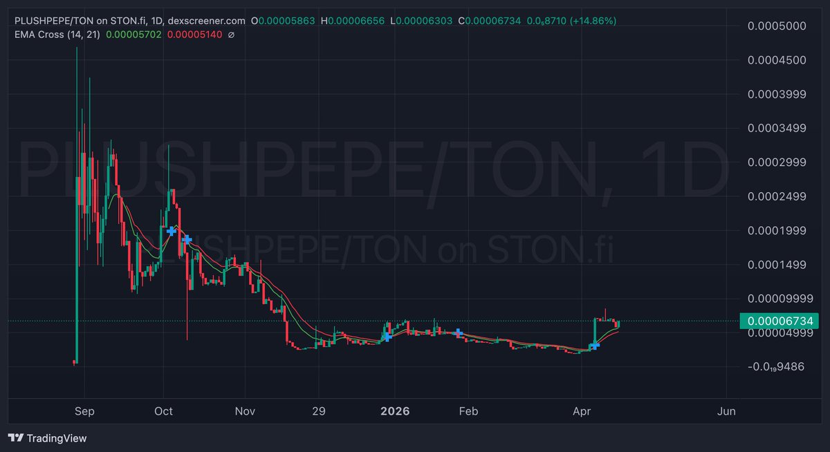 ThomiBull's tweet photo. Is a recovery still possible or is $PLUSHPEPE dead 👀 https://t.co/VRHwn4qWjt