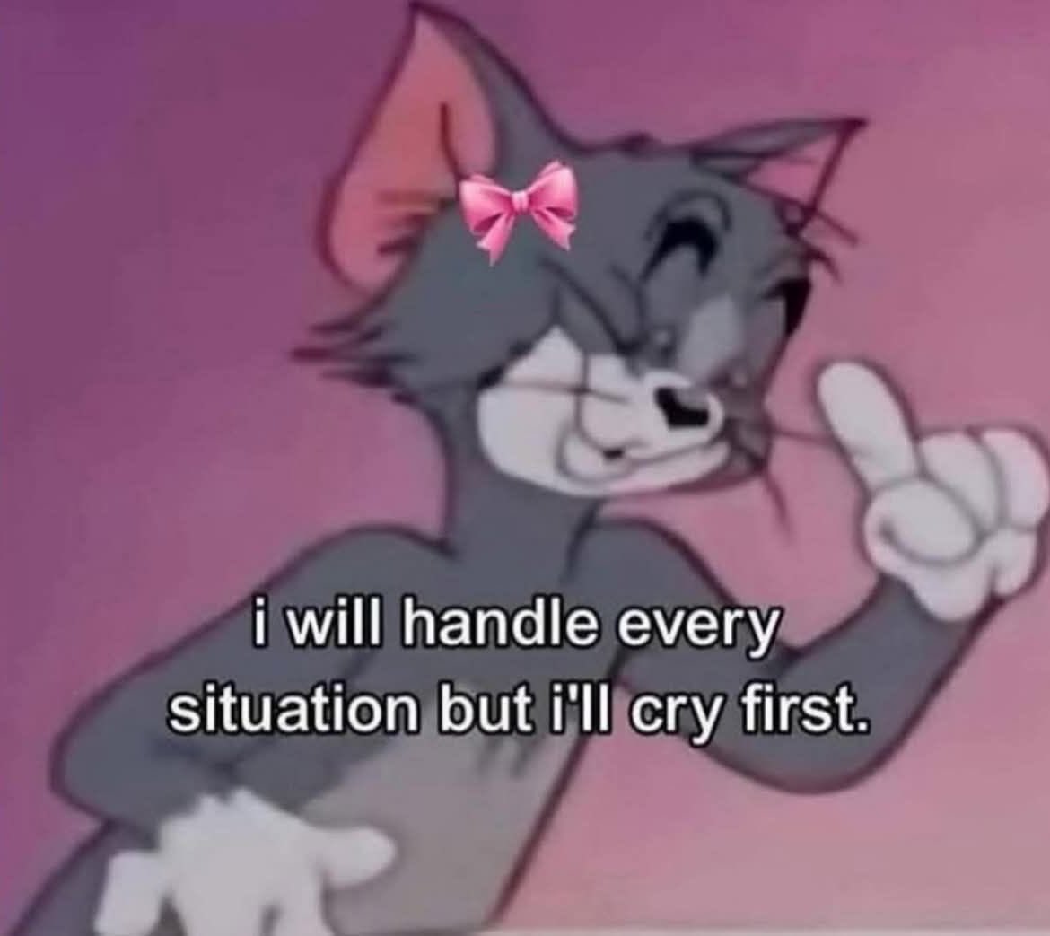 Crybaby Nicki but gangster tears I drop like two every time I crash tfuckout