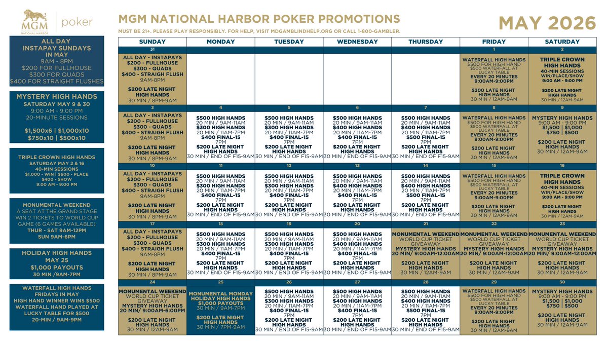 MGM National Harbor Poker tweet media