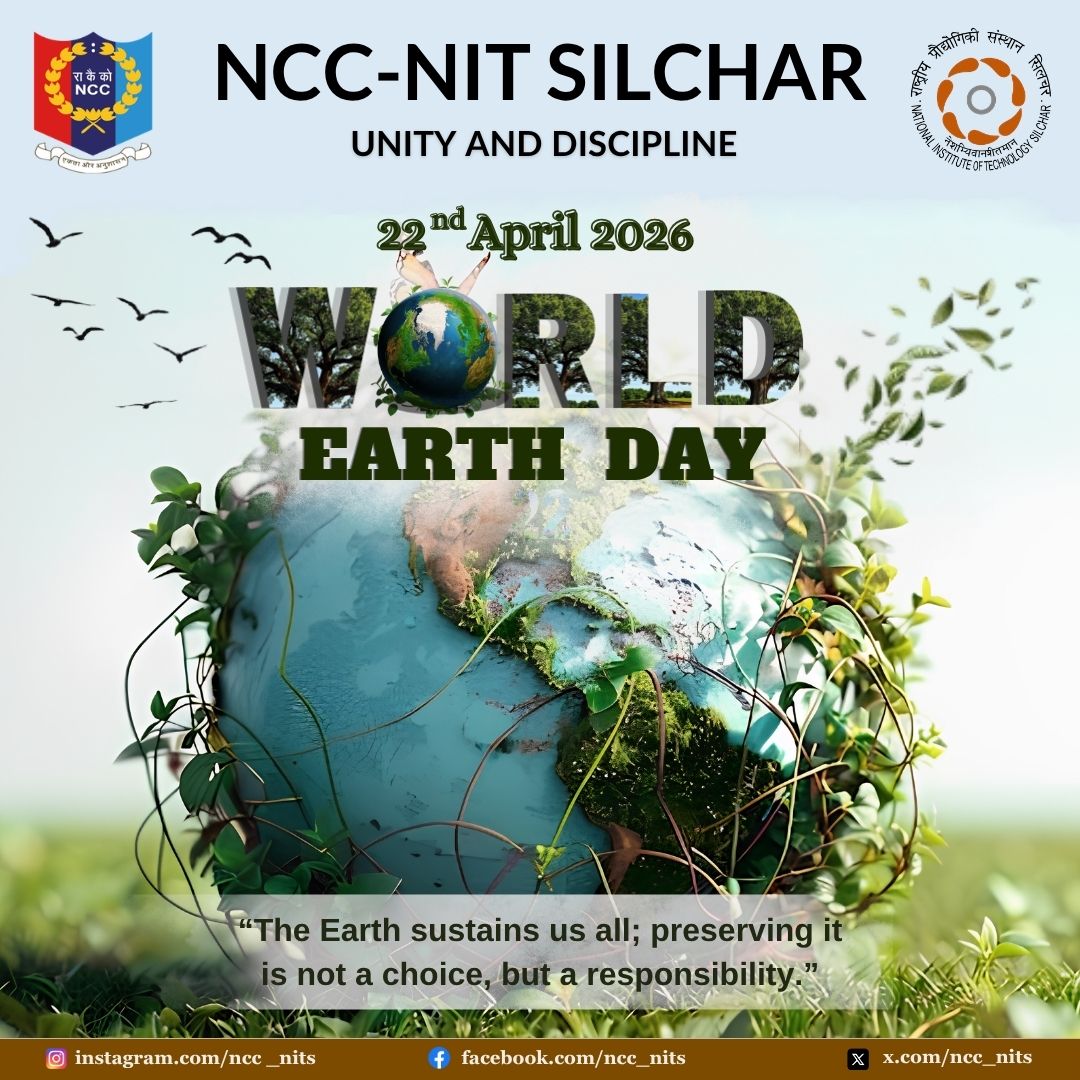 ncc_nits's tweet photo. “The greatest threat to our planet is the belief that someone else will save it.” – Robert Swan
Observed every April 22, Earth Day drives global action. Through sustainable tech and collective effort, we can ensure a greener, cleaner future for all. https://t.co/7H8XS6Jm46