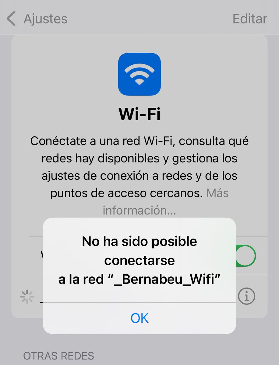 Q Dificil es conectarse al WIfi del Bernabéu