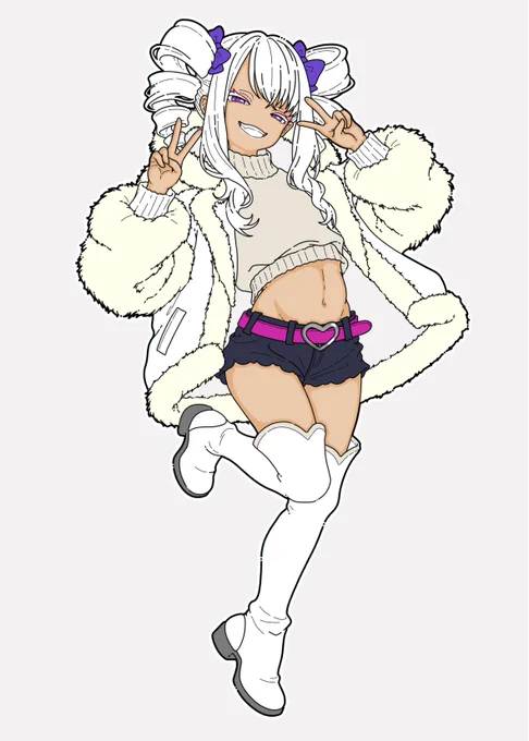 #女の子のピースを見せ合うタグ