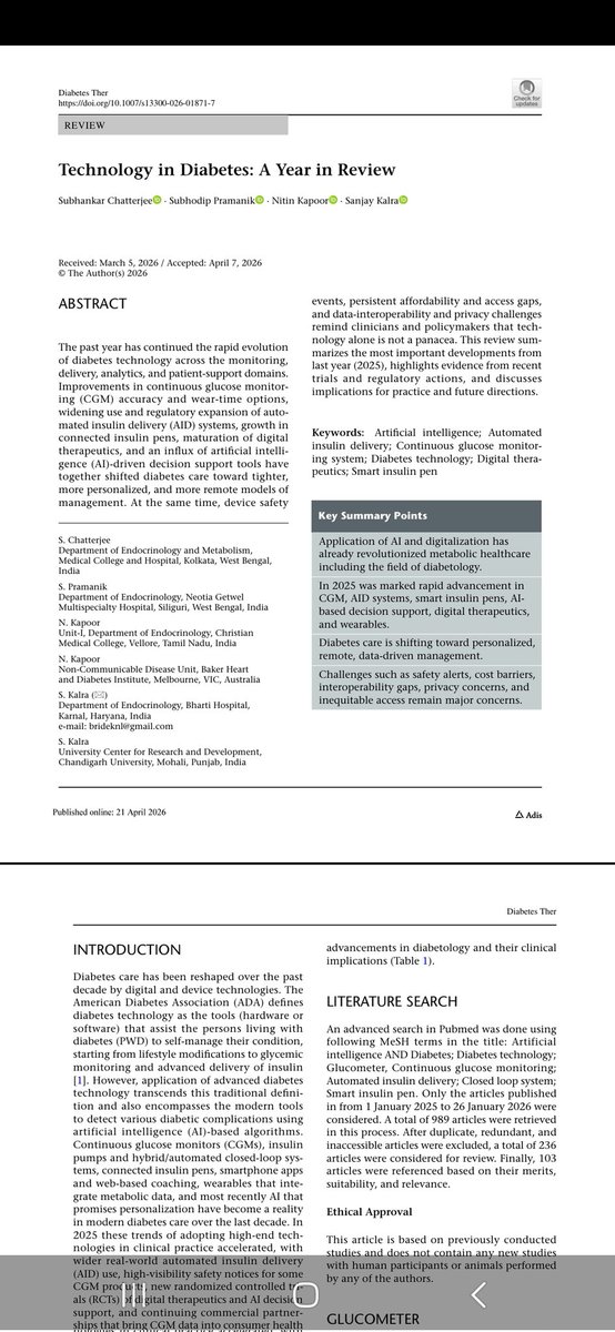 SubhankarMD's tweet photo. New publication along with Dr Subhodip Pramanik, @KapoorNitinDr and @SanjayKalraDr1 Sirs.
https://t.co/gAq5n8JTuA https://t.co/agvmcMA0es