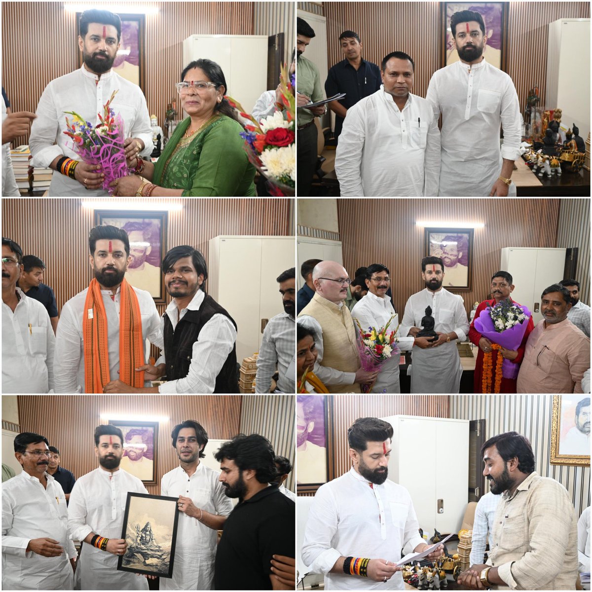 LJP4India's tweet photo. जनसेवा - समाधान 

आज नई दिल्ली स्थित केंद्रीय कार्यालय में राष्ट्रीय अध्यक्ष सह केंद्रीय मंत्री आदरणीय श्री @iChiragPaswan जी ने देश के विभिन्न हिस्सों से आए लोगों से मुलाकात कर उनकी समस्याओं को सुना तथा त्वरित निष्पादन हेतु संबंधित अधिकारियों को आवश्यक निर्देश दिए। https://t.co/0e6tPaBBEs