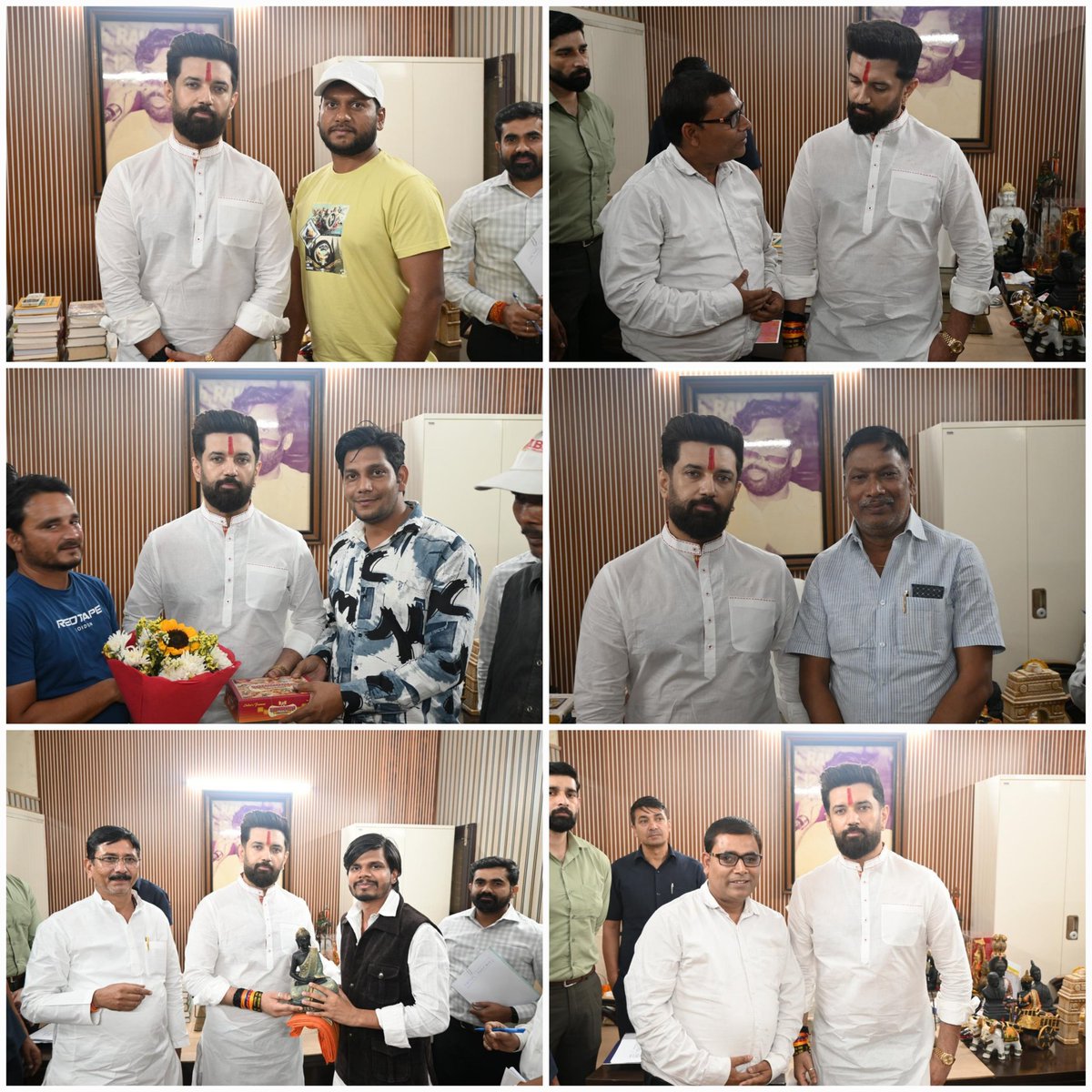 LJP4India's tweet photo. जनसेवा - समाधान 

आज नई दिल्ली स्थित केंद्रीय कार्यालय में राष्ट्रीय अध्यक्ष सह केंद्रीय मंत्री आदरणीय श्री @iChiragPaswan जी ने देश के विभिन्न हिस्सों से आए लोगों से मुलाकात कर उनकी समस्याओं को सुना तथा त्वरित निष्पादन हेतु संबंधित अधिकारियों को आवश्यक निर्देश दिए। https://t.co/0e6tPaBBEs