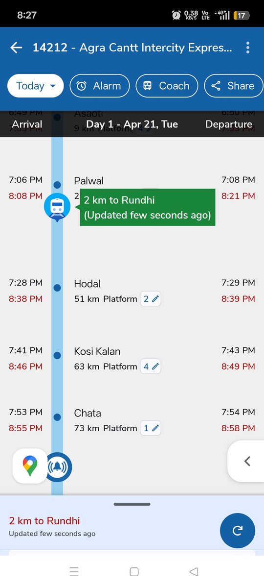 Luckychaturve12's tweet photo. ट्रेन 14212 (PNR: 2354554157) अभी भी बहुत लेट है। शिकायत बंद कर दी गई पर देरी जारी है। कृपया जल्द कार्रवाई करें ताकि हम समय से मथुरा पहुंच सकें। @RailMinIndia @RailwaySeva @drm_dli @AshwiniVaishnaw @DRM_Agra #LateRunning #IndianRailways
#RailwaySeva
#PassengerConvenience #MTJ https://t.co/u2XTvQ9I7b