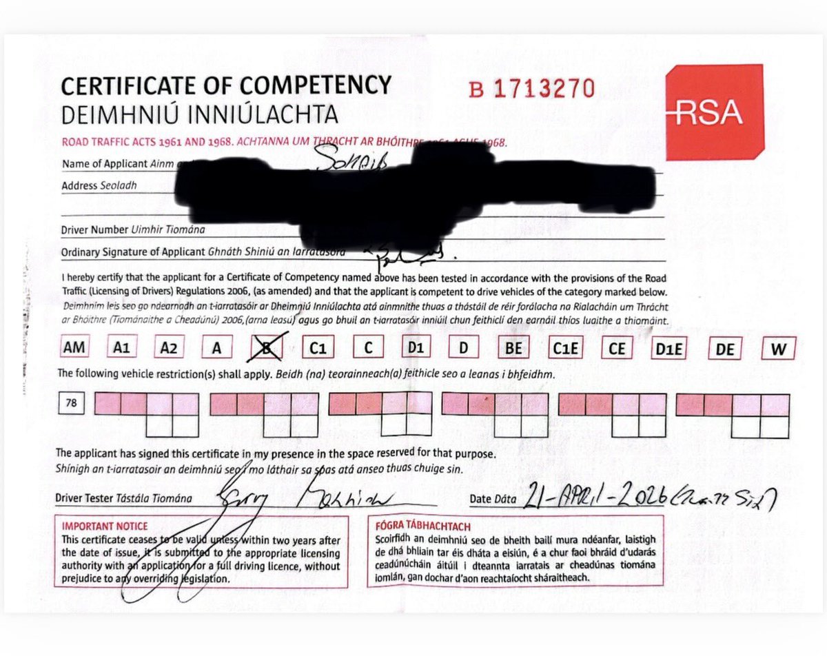 ABCDriveGalway's tweet image. Congratulations 🎊 to Sohaib, who passed his driving test in Knocknacarra/Clybaun, Galway this afternoon. Well done and safe driving ahead to him from @ABCDriveGalway!
#drivinglessonsgalway #manualdrivinglessons #safedriving #drivinglessons #DriveWithConfidence