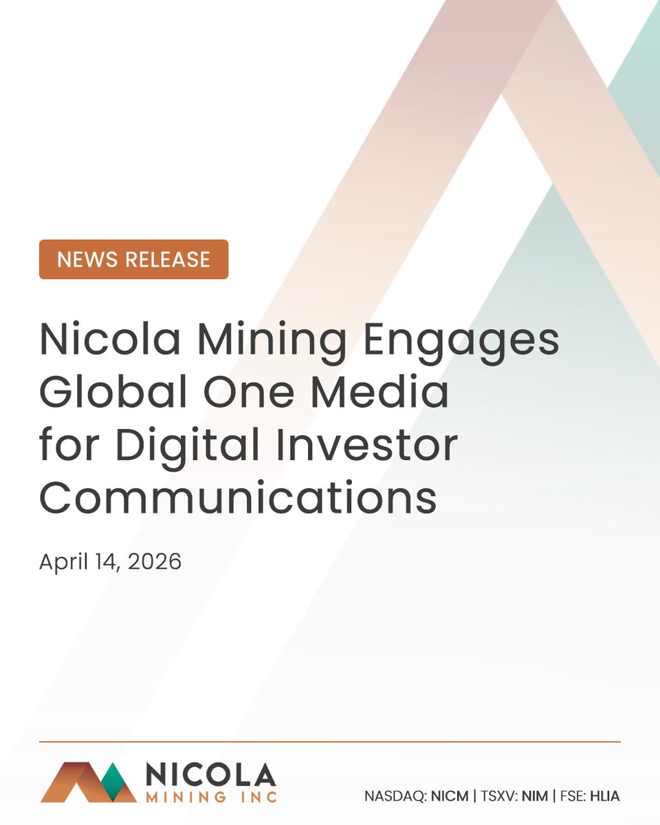 Nicola Mining Inc. (NIM.V) on TSX-V tweet media