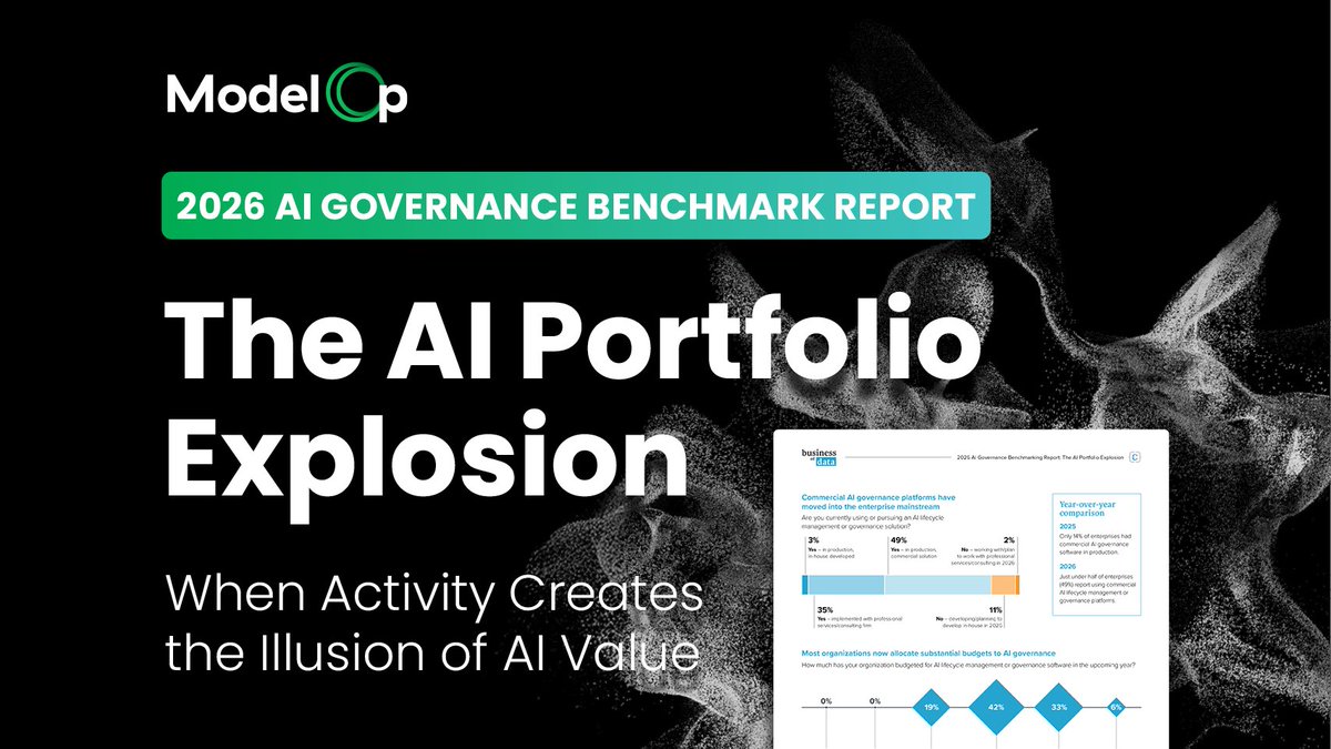 ModelOp_Co's tweet photo. CIOs, CTOs &amp; AI leaders — your board isn't asking how many pilots you've launched. They're asking what your AI portfolio is actually worth.

If your board is about to ask what your AI portfolio is worth, read this before that meeting.

Download here https://t.co/WVY3bNsPKQ https://t.co/SnpRqvdkK1