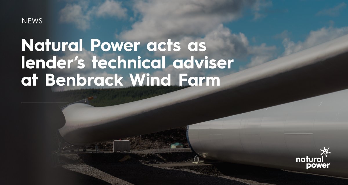 Natural_Power's tweet image. Natural Power has acted as lender’s technical adviser for the 67.1 MW Benbrack Wind Farm, supporting project financing for Red Rock Renewables through comprehensive technical due diligence.
Read more: hubs.ly/Q04cWwjy0
#WindEnergy #Renewables #ProjectFinance