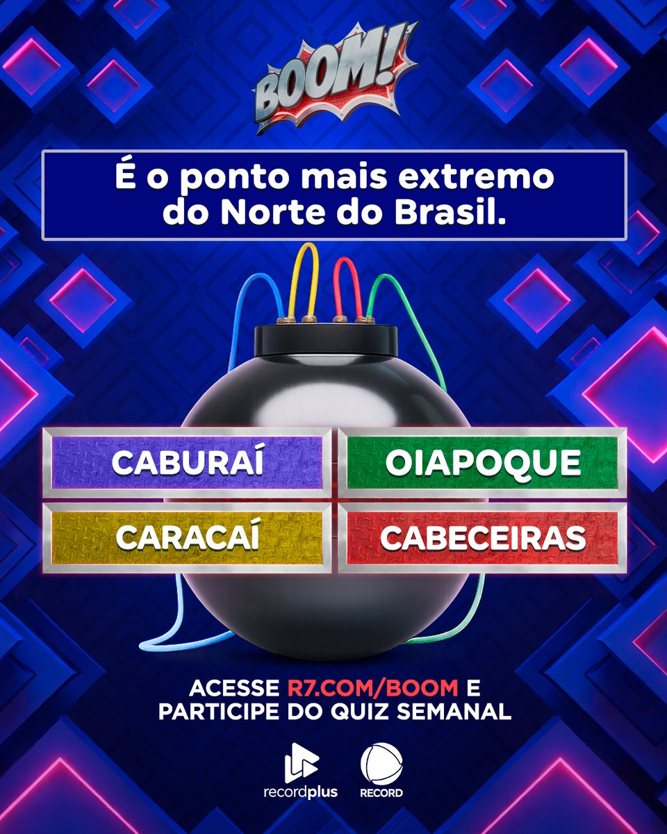 boomnarecord's tweet image. Olha o caminhão da pegadinha passando! 🛻 Conta aqui pra gente qual é o fio da resposta certa.

Vem desativar essa bomba no #Boom deste domingo (26), a partir das 14h30, na #RECORD. 💣