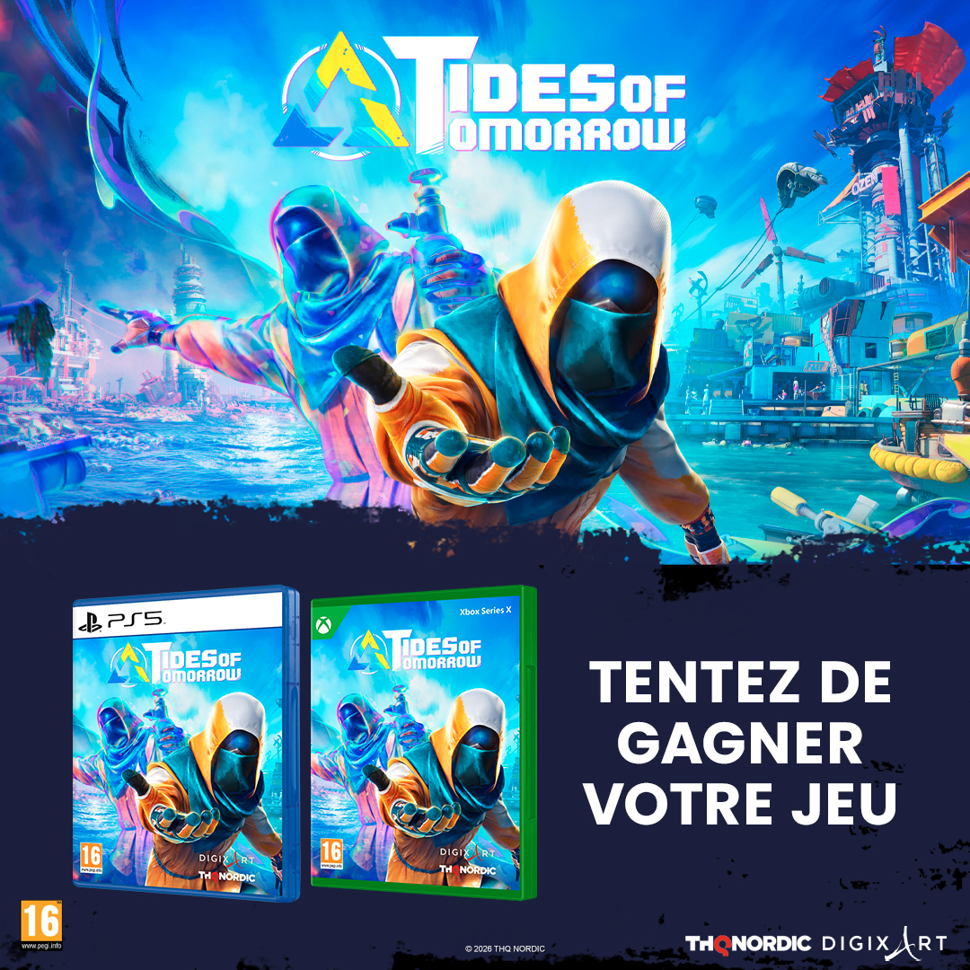 Micromania_Fr's tweet image. Le nouveau jeu des créateurs français de Road 96 sort cette semaine ! Tentez de gagner votre exemplaire de Tides of Tomorrow ici ⤵️

🌊 Like⁣⁣⁣, RT &amp;amp; Follow @Micromania_Fr
🌊 Mentionne en réponse un ami avec #MicromaniaTides

Tirage au sort dans 7 jours !