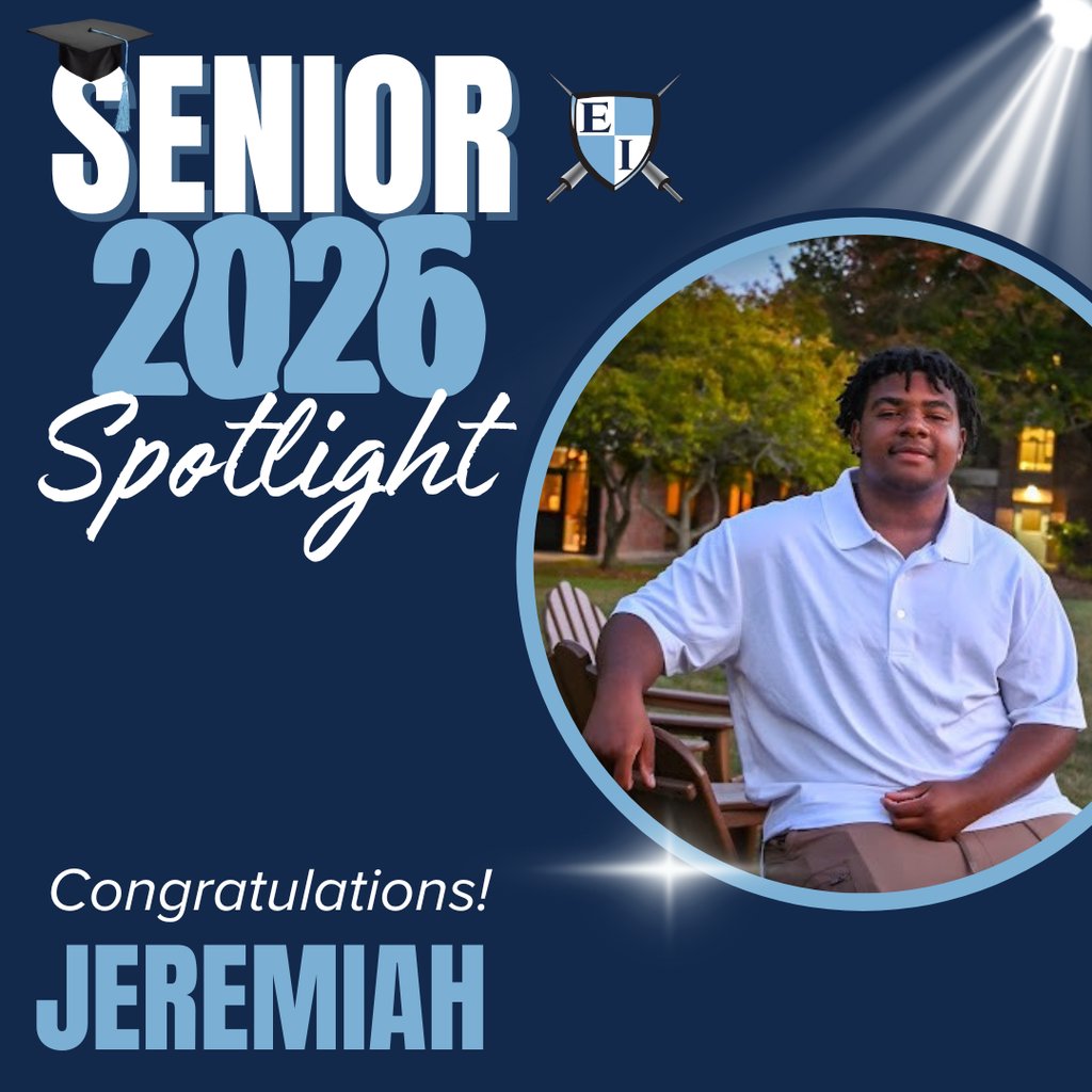 Eastridge_EICSD's tweet image. 🌟Class of 2026 - Senior Spotlight! 🌟🎓

Congratulations to Jeremiah! 🙂

#SeniorSpotlight #Classof2026 #LancersLEAD