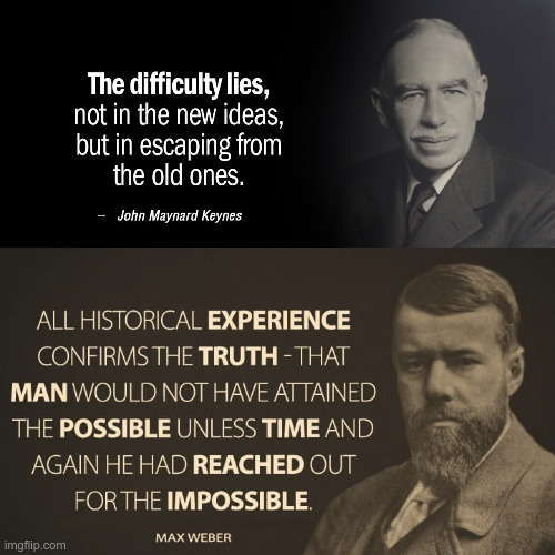 LiamOMaraIV's tweet image. #ThisDayInHistory allows us to honour two great socioeconomic theorists. British economist #JohnMaynardKeynes died on this day in 1946, having helped usher in the #WelfareState; and German sociologist #MaxWeber was born on this day in 1864, having linked religion and economics.