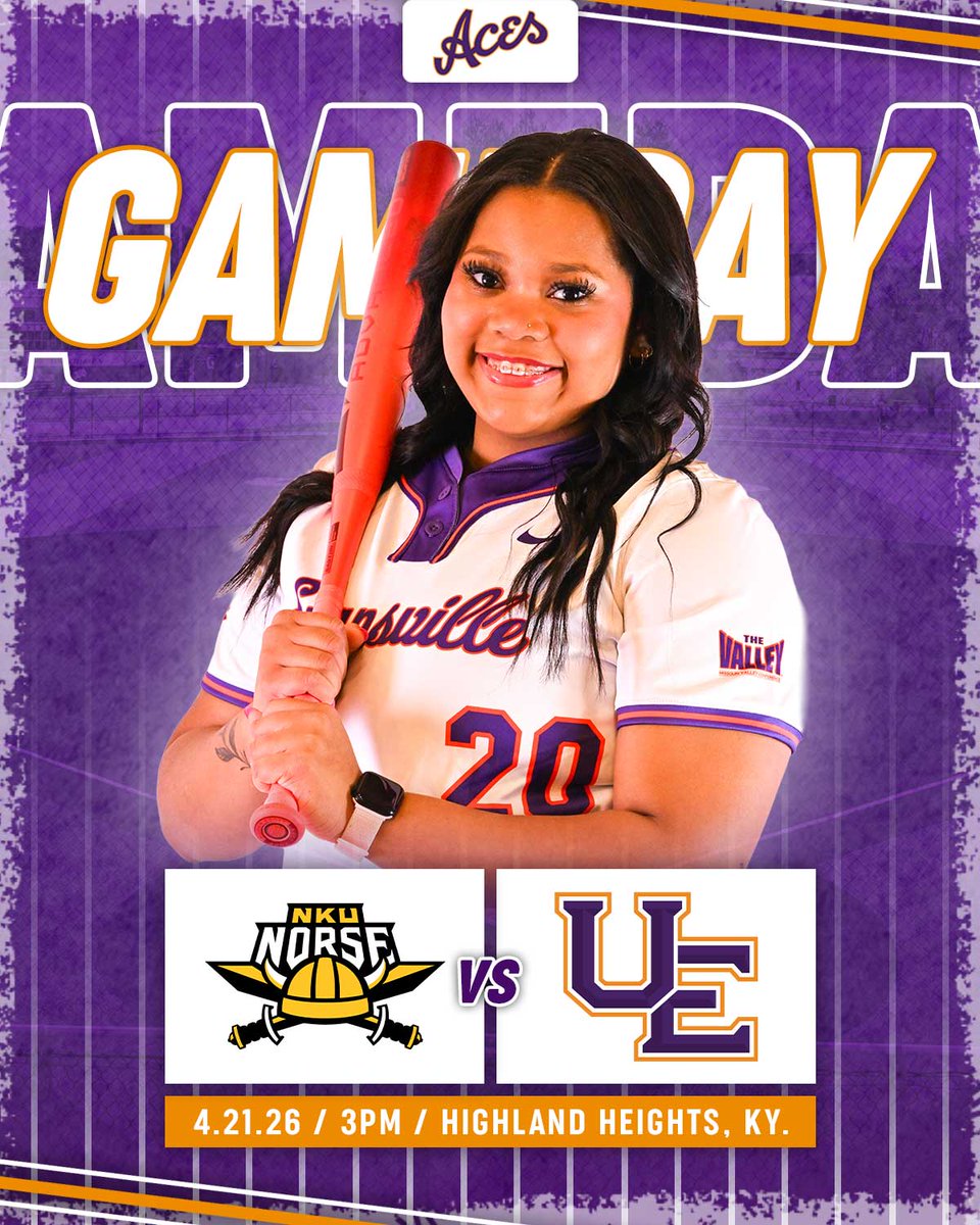 UEAthletics_SB's tweet photo. GAME DAY!

🆚 Northern Kentucky
📍 Highland Heights, Ky.
⏰ 3PM CST
📊 https://t.co/BKvXNaQV29

🥎 #ForTheAces https://t.co/uqMQ7Qnw7m