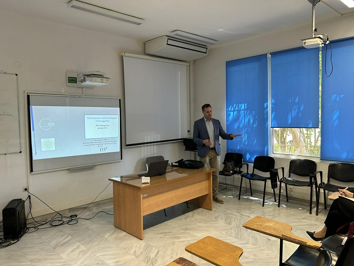 mri_hungary's tweet photo. 🇬🇷 A Spring Academy on migration was held in cooperation with the @UOC_gr and the @mri_hungary in Rethymno, Crete

⚠️ In the opening session, @VMarsai presented on Hungarian migration policy, while @gonczi_robert  discussed the use of mass migration as a tool of pressure https://t.co/np1vdyAU6N