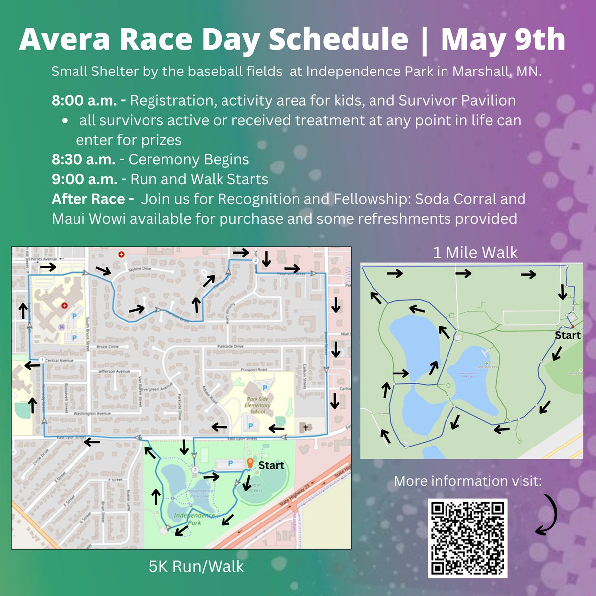 ✨Chamber Member Event Spotlight✨
Join the Avera Race Against Cancer on Saturday, May 9th at Independence Park in Marshall starting at 8 a.m. This family friendly event makes a meaningful difference to those we know and love within our community on their journey with cancer.