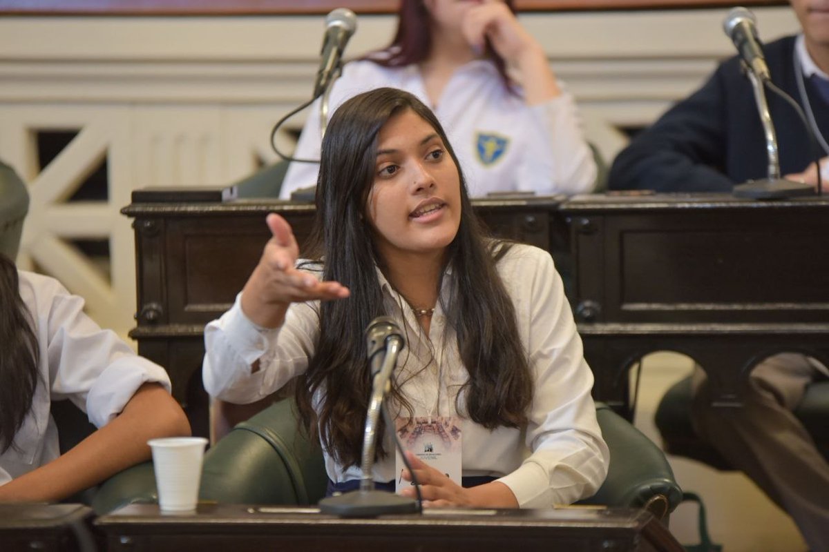 PedroCtes2025's tweet photo. El vicegobernador @PedroBraillardP encabezó, junto a la ministra de Educación del @CorrientesGob, Ana Miño, la apertura del 4° Modelo Cámara de Senadores Juvenil. Participarán estudiantes del último año del nivel secundario que asumirán los roles de senadores nacionales. https://t.co/gm5SgR9Pjh