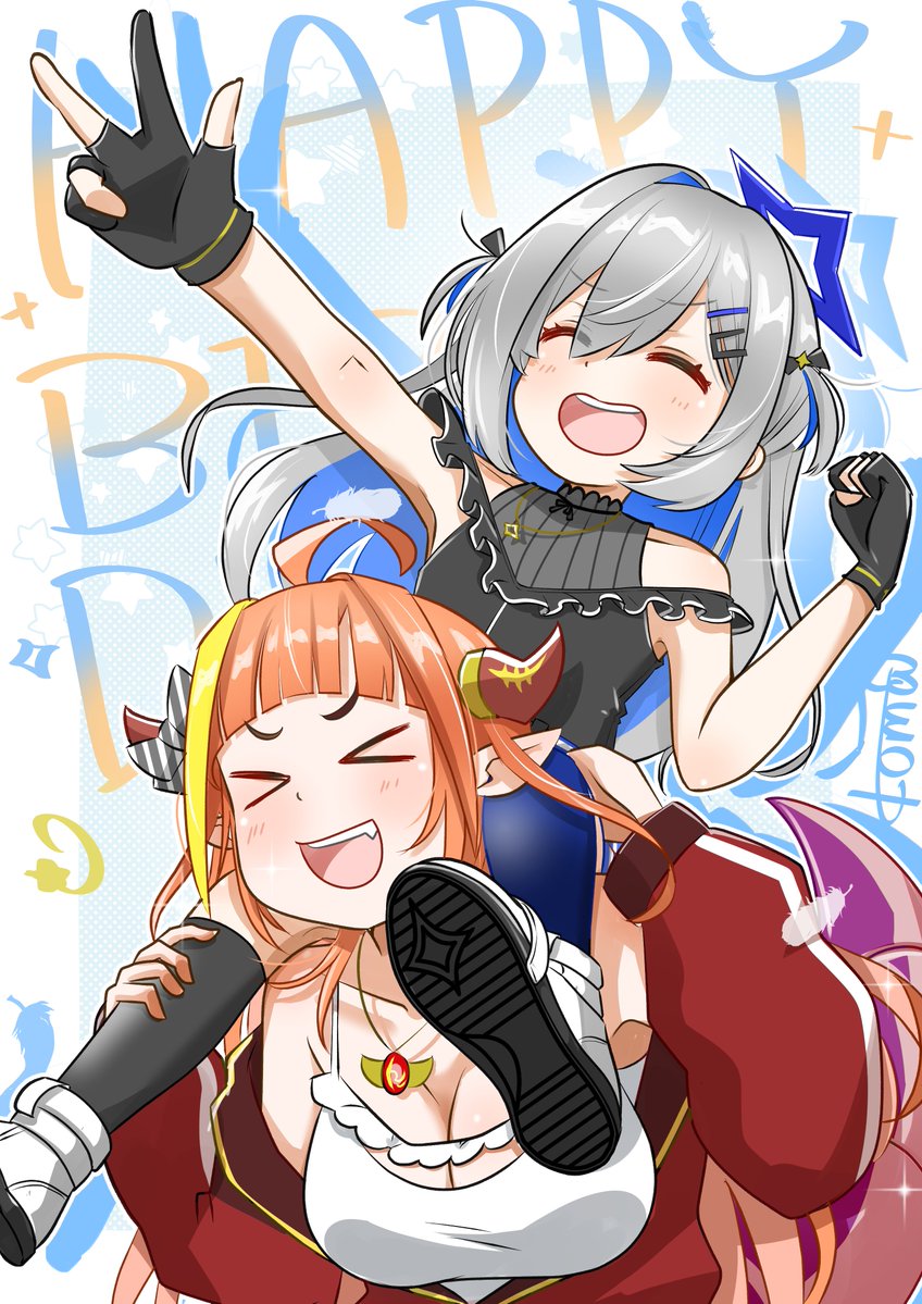 お誕生日おめでとうございます🎉✨💫✨🎉
いつまでも笑顔で🎊🎊🎊
#天音かなた誕生祭2026 
#かなたーと
#みかじ絵