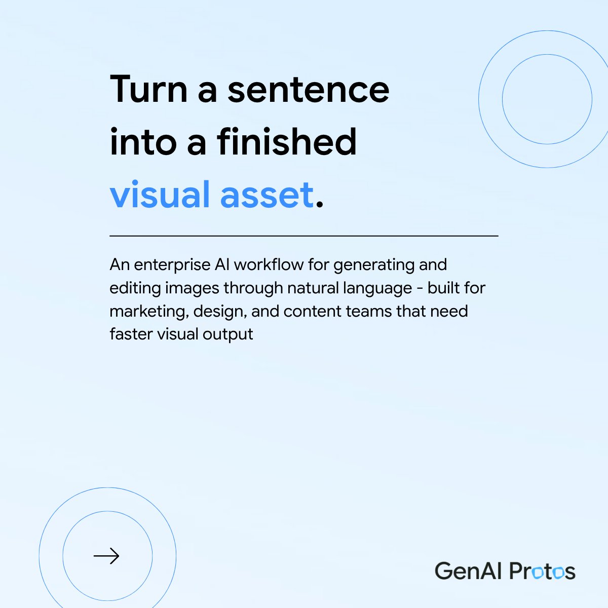 GenAIProtos's tweet image. Fragmented tools slow visual workflows.
GenAI Protos built Image Edit AI a unified layer to generate &amp;amp; edit visuals via natural language. Faster, simpler, smarter. 

Visit: genaiprotos.com

#EnterpriseAI #MultimodalAI #CreativeAutomation #ContentOperations #GenAIProtos