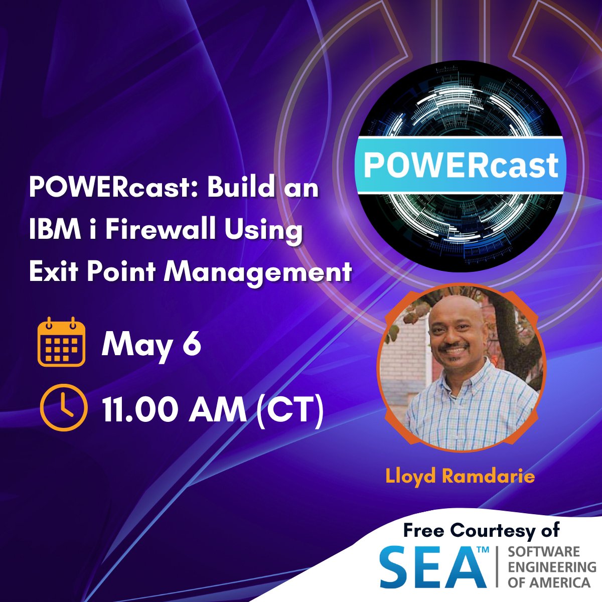 COMMONug's tweet image. The latest POWERcast is coming to you your way! Join Lloyd Ramdarie for an hour of free education courtesy of Software Engineering of America. 

We will see you there!
Register here: hubs.li/Q049_SpF0

#COMMONisaCommunity #Techeducation #IBMi #IBMieducation #SQL #Education