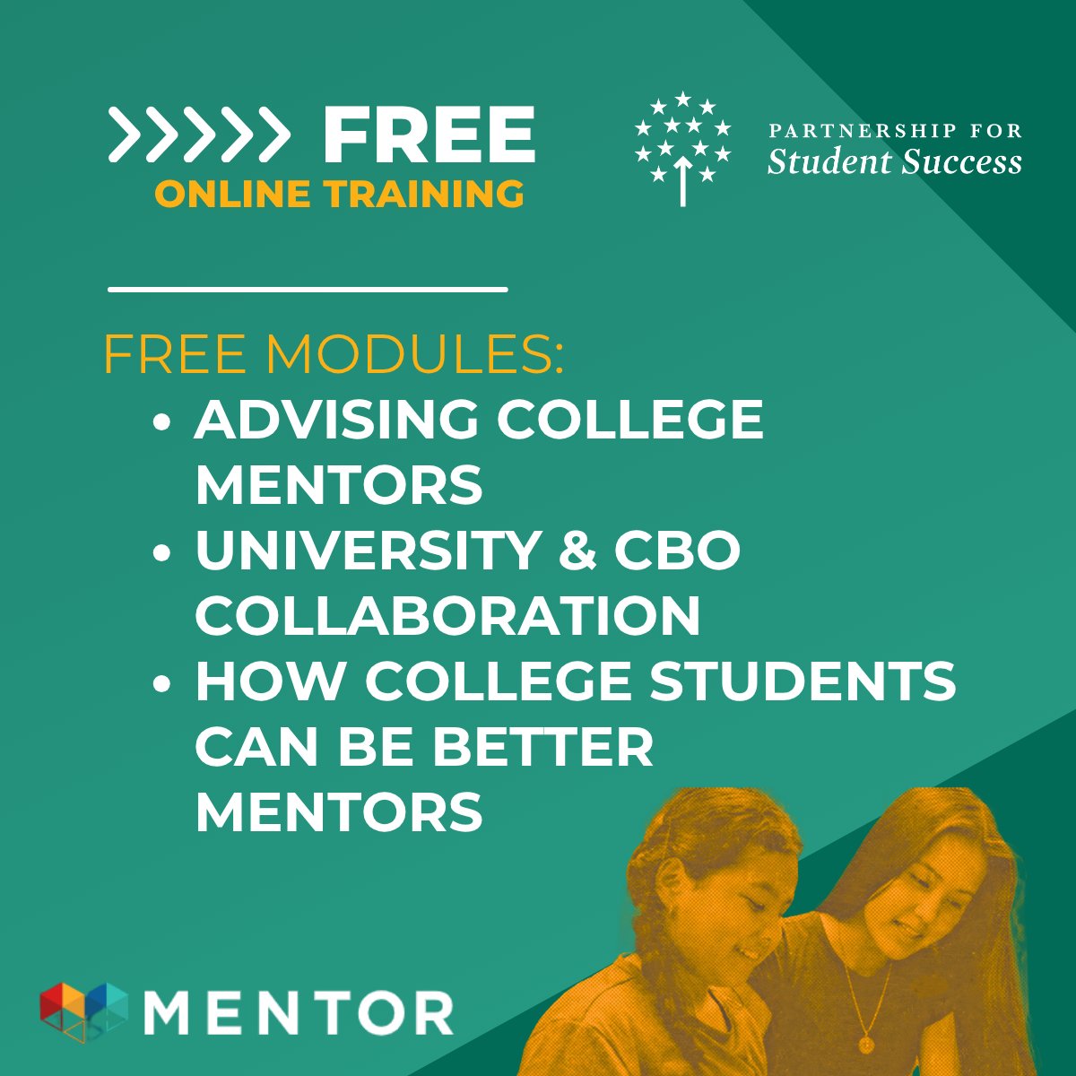 ps_success's tweet image. Enrollment is OPEN for our free summer training cohort!

Courses include:
✅ College Student Mentoring
✅ Postsecondary Coaching 101
✅ Peer-to-Peer Support
✅ After FAFSA: Paying for College
✅ Supporting Uncertain Seniors

⏳ Deadline: May 22 🔗 partnershipstudentsuccess.org/online-trainin…
#K12