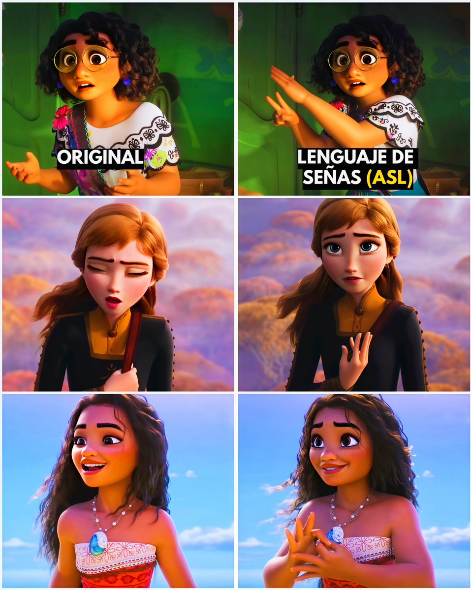 cartoonvibes26's tweet image. Disney Gives a Voice to Inclusion ✨❤️

Disney has reimagined some of its songs in American Sign Language, including “We Don’t Talk About Bruno” from Encanto 🎶

You can enjoy them on Disney+ starting April 27 

#Disney #Encanto #ASL #DisneyPlus #Moana