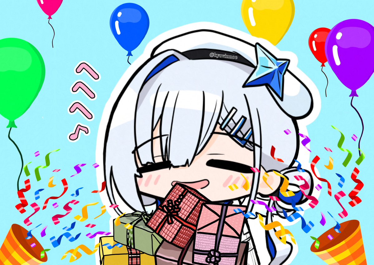 はぴばすでーかなたそ
 #天音かなた誕生祭2026j
 #かなたーと
(過去絵再掲)