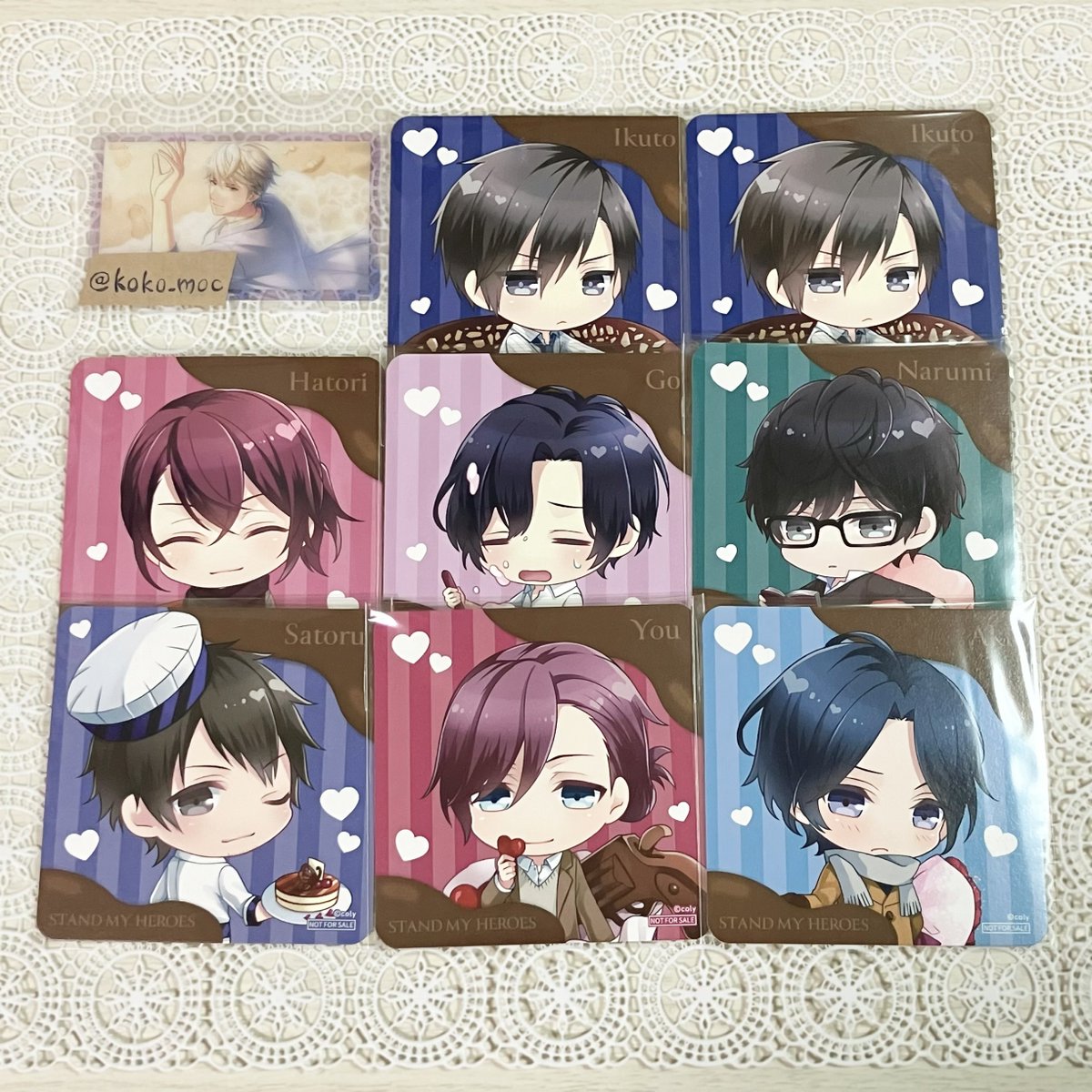 koko_moc's tweet photo. @0
【交換】スタマイ カフェ VD WD コースター 特典

譲：画像参照
求：同異種 九条
（エイプリルフール＞VDWD.過去弾ミニキャラ）

4/25午後池袋手渡しにてお願いします（郵送はグッズ交換アプリでの対応が可能な方のみ）
お気軽にお声がけください◎ https://t.co/ESlnc3fIHD