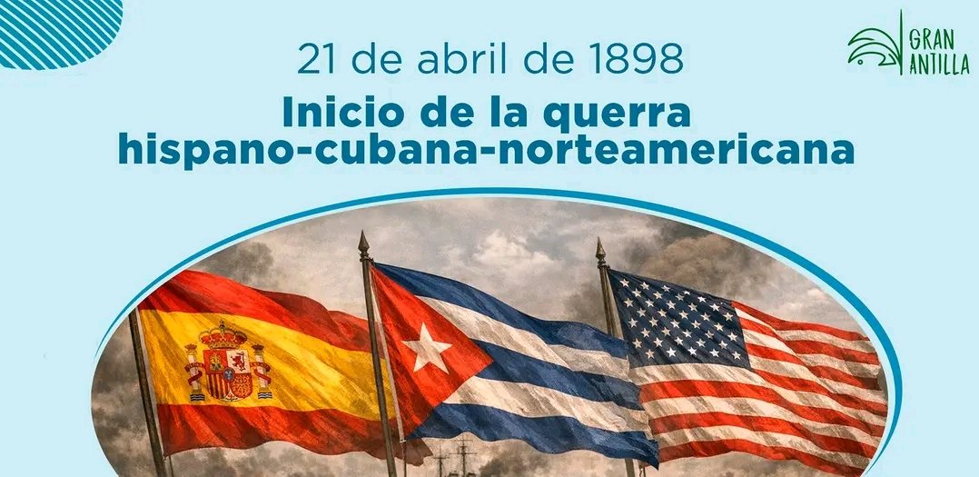 La guerra hispano-cubana-norteamericana fue un conflicto que se extendió de abril a agosto de 1898, cuando los estadounidenses intervinieron en Cuba. 

La derrota española consolidó a Estados Unidos como potencia en el Pacífico.

#UnDíaEnLaHistoria #CubaVive