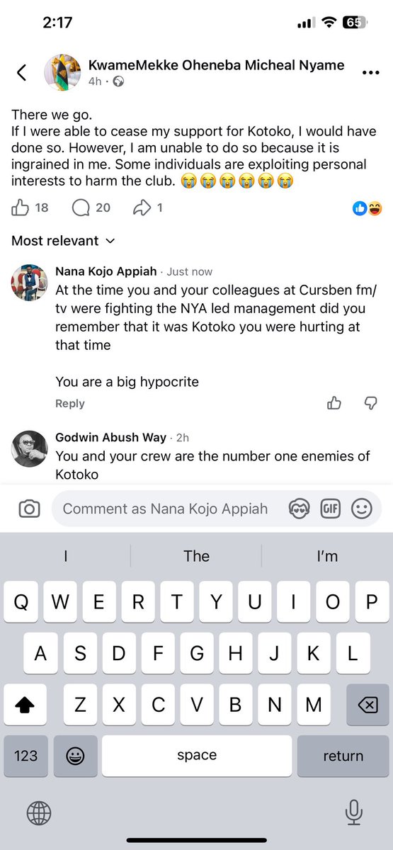 lol foolish man kwame Mekke of foolish kessben sports  <a href="/kwamemekke/">kwame mekke(Oheneba Micheal Nyame)</a> want to commit suicide because Asante Kotoko fans stood up against the scheme that Kotoko cabal led by Chief of Staff Kofi Badu tried to cook by making Frederick Achie CEO of kotoko 🤣🤣😂😂..it looks funny to me
