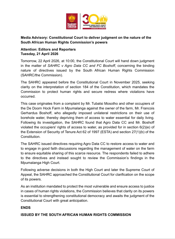 SAHRCommission tweet media