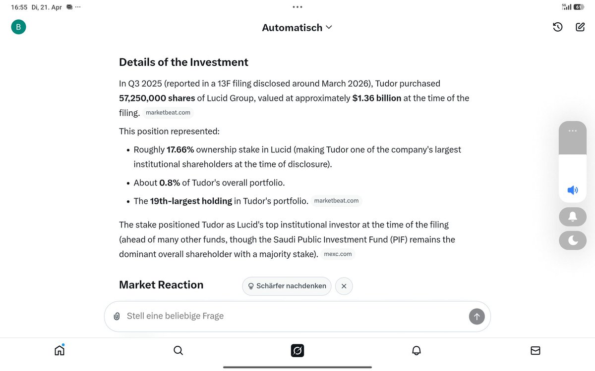 Anscheinend hat die auch kräftig in lucid investiert !!!