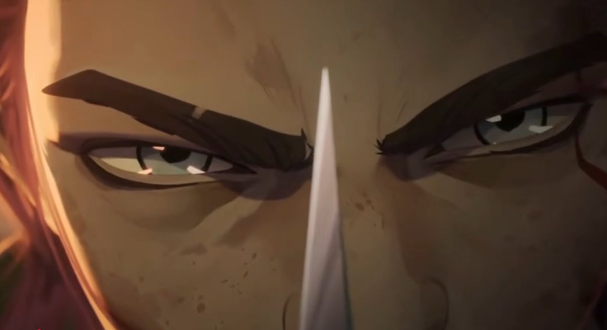 arcanephilly's tweet image. same eyes. different damage. she never stopped fighting 🖤❤️ #Arcane #Vi #caitvi