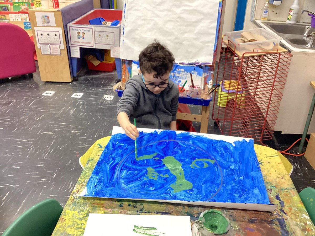 32K151's tweet photo. Pre K- 109 ; Marc is working in a project to celebrate the Earth Day on April 22, 2026. The unit that they are learning is related and address to protect the environment. https://t.co/52uH3xGLVy