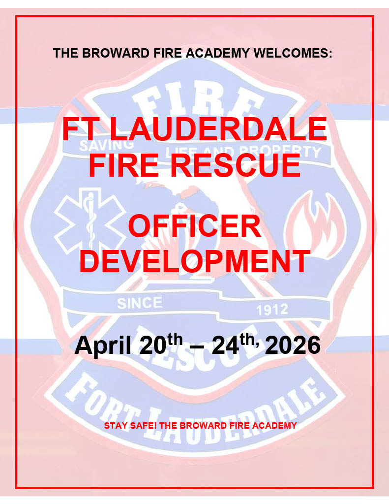 BrowardFireAcad's tweet photo. STAY SAFE!
THE BROWARD FIRE ACADEMY https://t.co/480Cf2o1or