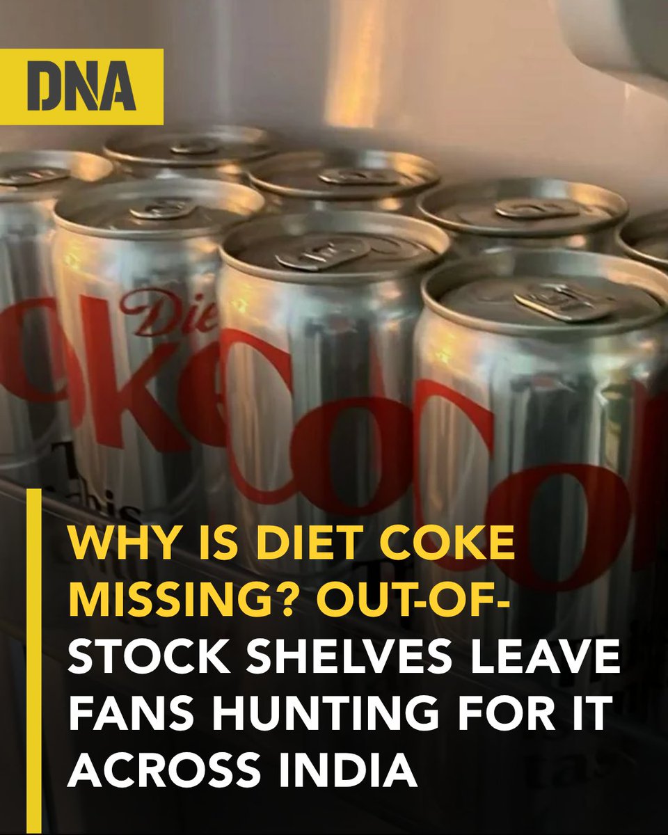 dna's tweet photo. A sudden shortage of Diet Coke has left its fans across India puzzled, as the popular zero-sugar beverage has disappeared from online and offline stores. What is the real reason behind this shortage?

Read here :https://t.co/sTqJ30ttvI

#DNAUpdates | #DietCoke | #CocoCola https://t.co/3er1t0DFPJ