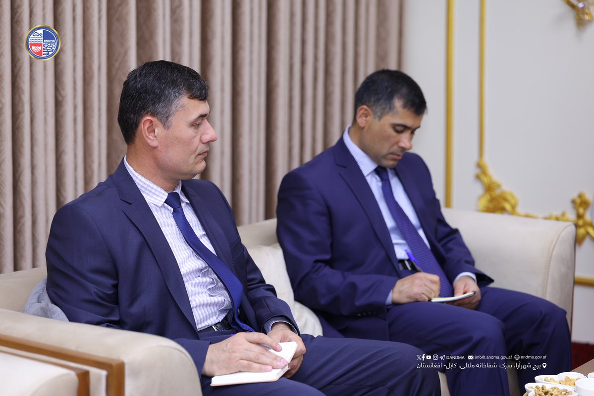 AfghanistanNDMA's tweet image. #Central_News | The Director General of Afghanistan National Disaster Management Authority Met with the #Ambassador of Tajikistan to Afghanistan

This evening on Tuesday, His Excellency Alhaj Mullah Nooruddin Turabi, the Director General of Afghanistan National Disaster