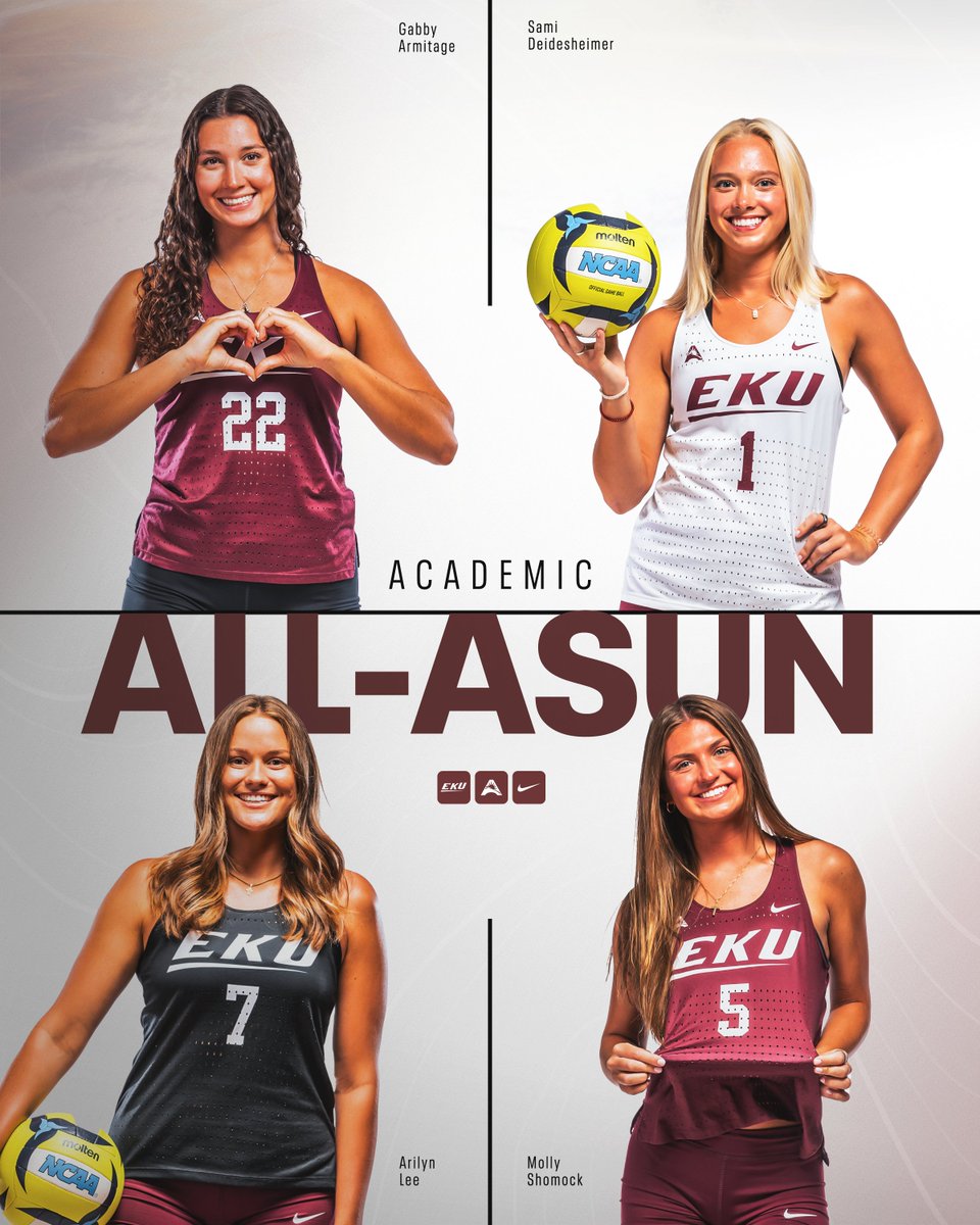Excellence doesn’t stop at the sand. Academic All-ASUN honors for the Colonels 📚

#GoBigE🏝️🏐 | #MoreThanMe