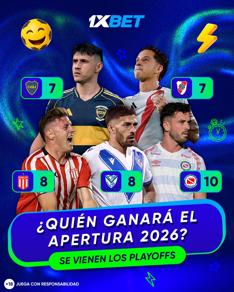 1xbet_arg's tweet image. Estamos a solo dos fechas de saber quienes avanzan a Octavos de Final en el #Apertura2026 🏆 y estos son para #1xBET los máximos candidatos al título 😱

#Boca y #River parten como favoritos 🔥 ¿Bancan? Cuenten en los comentarios quién creén que levantará la Copa, habrá sorteo de