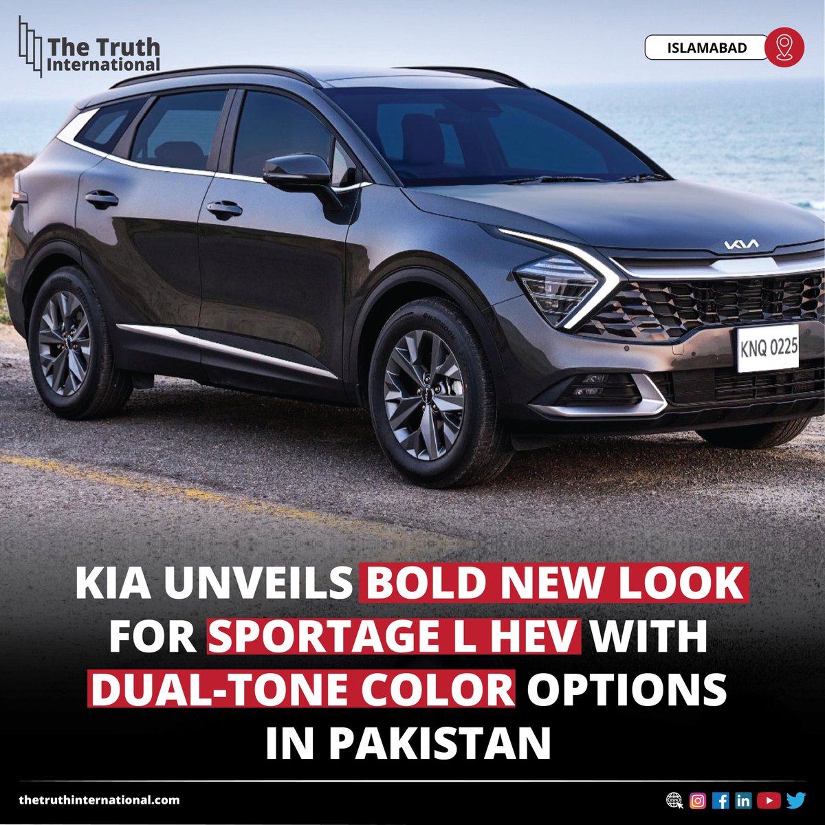 ttimagazine's tweet image. Kia Unveils Bold New Look for Sportage L HEV with Dual-Tone Color Options in Pakistan

FOR MORE DETAILS: thetruthinternational.com/kia-unveils-bo…

#Kia #Bold #NewLook #Sportage #LHEV #DualTone #Color #Options #Pakistan #Islamabad #TTI