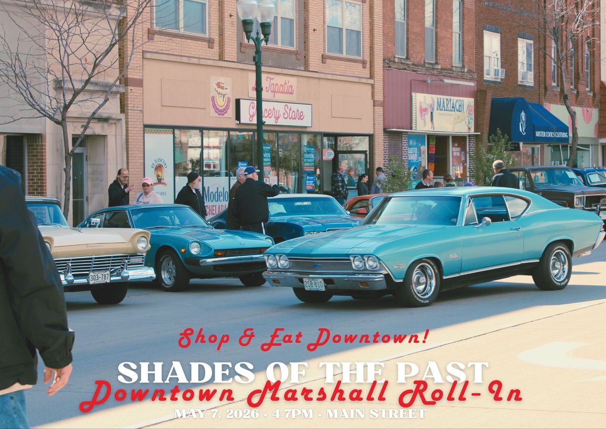 🌟🚗🛍️🍽️Check out what our Downtown has to offer when you join us at the upcoming event! Shop and eat while you mosey up &amp; down the street during the roll-in. Maybe you'll discover something new, or revisit one of your favorite Downtown spots! Either way, we will see you there!