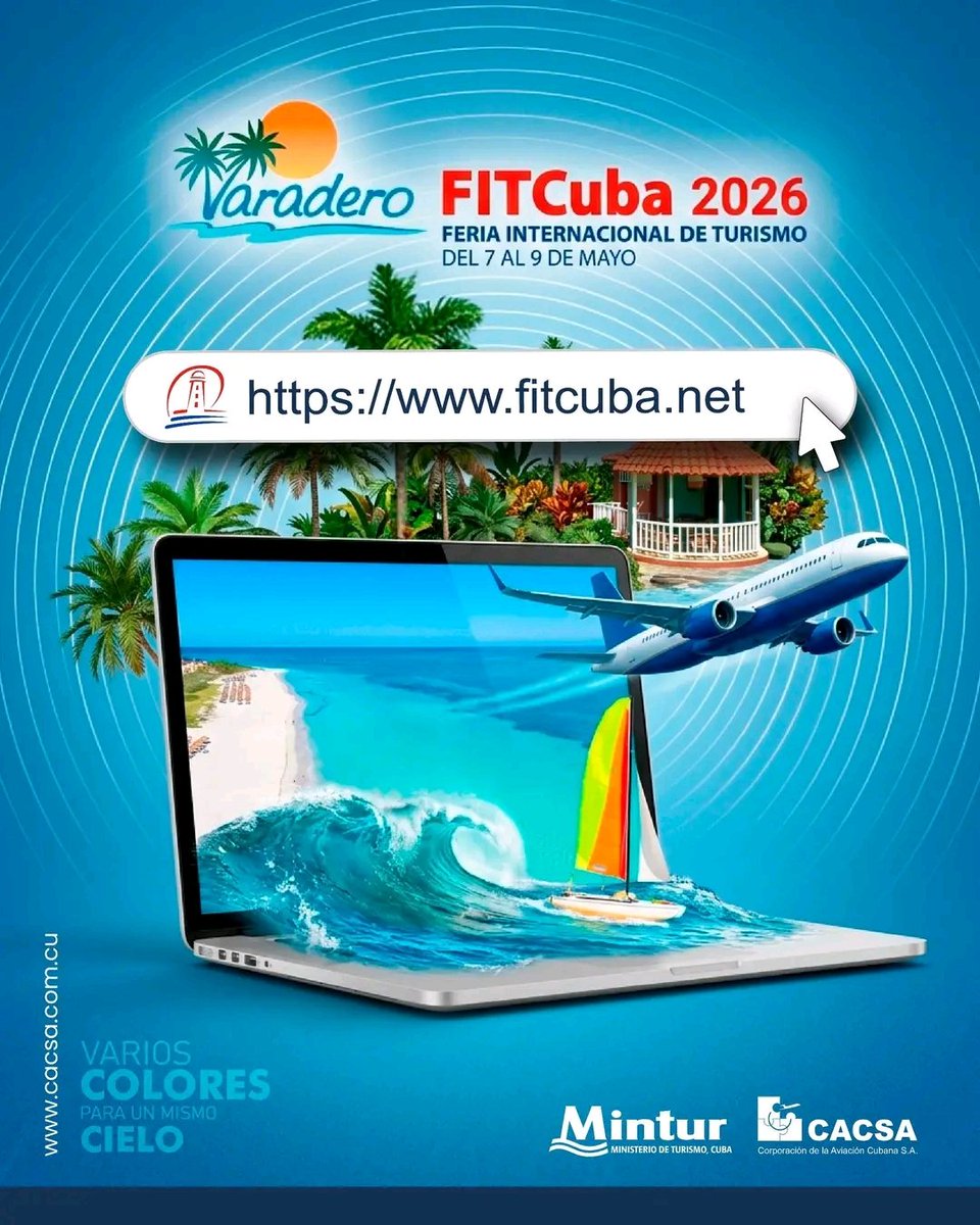 AntillaGran's tweet image. Se acerca #mayo en 🇨🇺 y con ella #FITCuba2026.

¡Nos vemos!

@SoldeCubaMintur @MatanzasTurismo @MinturCuba @ACCSNacional  @ayl27421 @CubaDaylee53756 @cecilia_borroto @Anilsie3 @ErnestCuba95