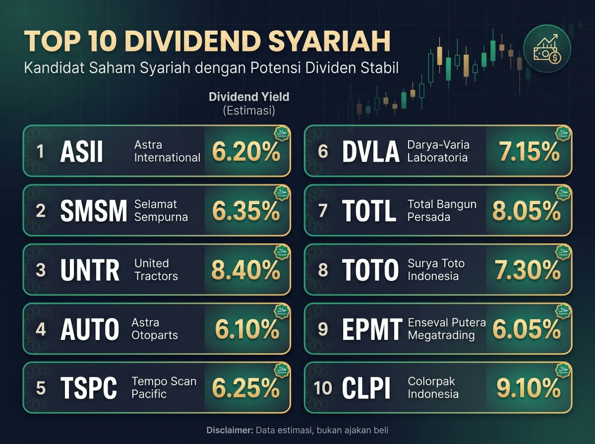 restuufk's tweet image. #SAVE
Ini beberapa top 10 dividen yang stabil saham syariah, cocok buat kalian yang suka low risk dan stabil.

Disclaimer:
Bukan ajakan jual beli always DYOR

source threads: wizeka_saputro