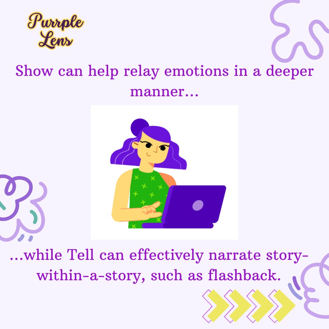 PurrpleLens's tweet photo. ✨ But if misused or overused, your prose turns lethargic and borders on being boring.
#BetaReading #WritingCommunity #PurrpleLens #ManuscriptEvaluation #ShowDontTell #WritingMyth https://t.co/y5IrjsOE1U