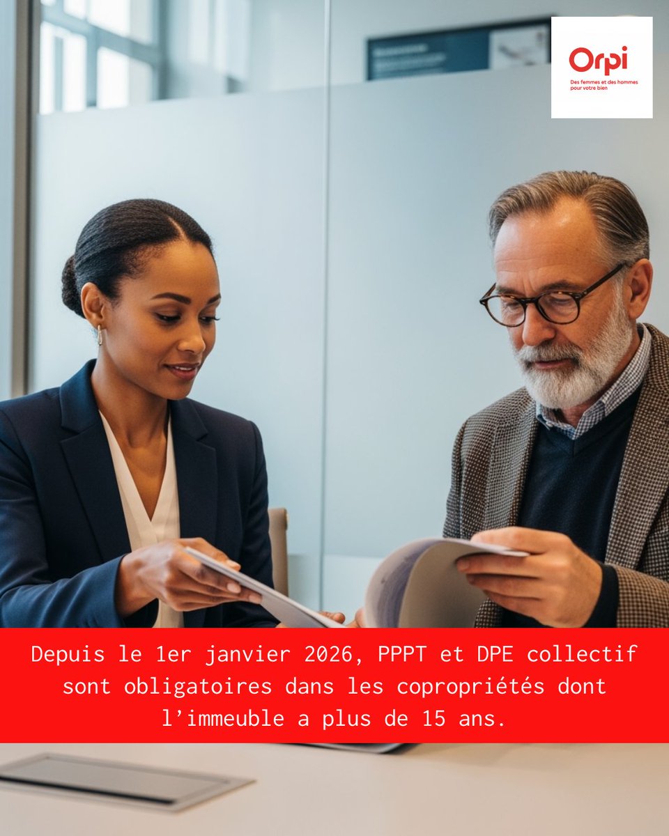 orpi_9's tweet photo. Depuis 2026, les copropriétés d’immeubles “matures” entrent dans une nouvelle logique : prouver qu’elles pilotent leur technique et leur énergie. 🏠 Le PPPT n’est pas un devis de travaux imposés, c’est une feuille de route sur 10 ans (travaux, priorités, budget) qui doit (1/3) https://t.co/GS9MCoM4Uk