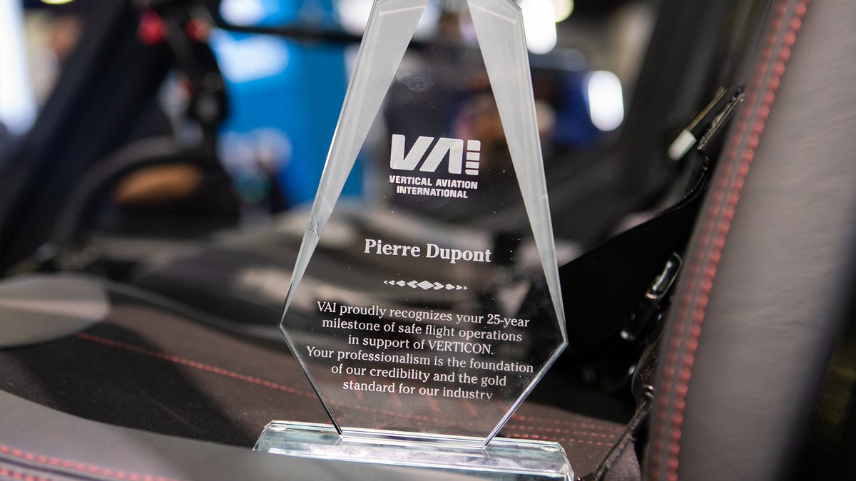 EnstromHeli's tweet photo. Congratulations to Pierre (Bayard) duPont for 25 years of safely flying aircraft into VERTICON! We're proud to call him part of our team at Enstrom. This isn't his first award; the FAA also gave him the Charles Taylor Master Mechanic Award for 50 years in aviation maintenance. https://t.co/V9WcGrbqYa